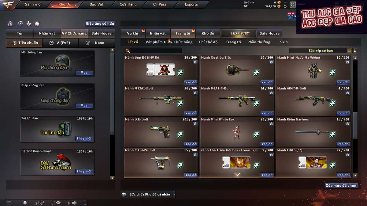 shop acc cf uy tin gia re